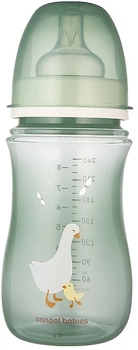 Пляшечка антиколікова з широким отвором "Easystart", гуси, 240 мл, блакитна - Canpol Babies 240ml (1378888-31339341)