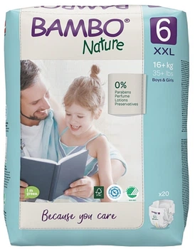 Екопідгузки "Nature", розмір 6 (16 + кг), 20 шт. - Bambo Nature 20шт (962222-31099694)