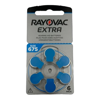 Батарейки для слухових аппаратів повітряно-цинкові Rayovac Extra 675 (6шт. у блістері)