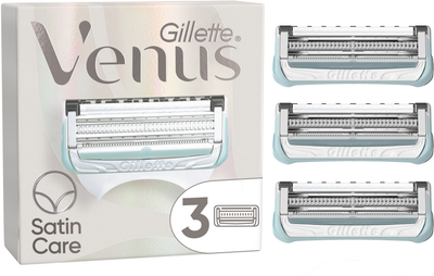 Змінні картриджі для гоління (леза) жіночі Venus Satin Care 3 шт (8006540816837)