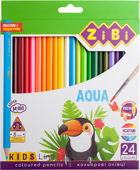 Карандаши цветные акварельные ZiBi Aqua 24 цвета (ZB.2476) 