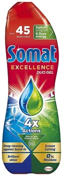 Гель для миття посуду в посудомийній машині "Антижир" Somat Exellence Duo Gel 1364ml (918810-1986960503-2)