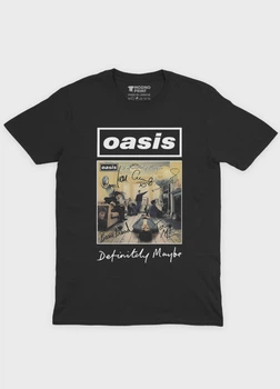 Чоловіча футболка MODNO з рок принтом "Oasis" S Чорний (TS001-004-2-726-F-BL-M)