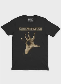 Чоловіча футболка MODNO з рок принтом "System Of A Down" XL Чорний (TS001-004-2-765-F-BL-M)