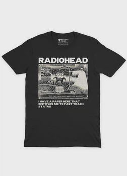 Чоловіча футболка MODNO з рок принтом "Radiohead" XL Чорний (TS001-004-2-738-F-BL-M)