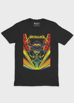 Жіноча футболка MODNO з рок принтом "Metallica" M Чорний (TS001-004-2-703-F-BL-F)