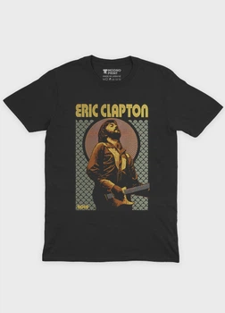 Чоловіча футболка MODNO з рок принтом "Eric Clapton" L Чорний (TS001-004-2-593-F-BL-M)