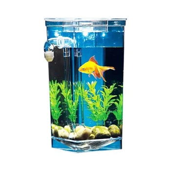 Аквариум для рыбок маленький My Fun Fish 7709 с системой самоочистки Прозрачный
