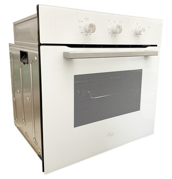 Духова шафа газова Luxor Qualität 60 GWO Grill конвектор, біле скло + набір для підключення пропан в подарунок, білий