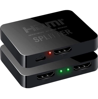 Двухпортовый HDMI сплиттер на 2 выхода Addap HVS-07/ активный видеоразветвитель/ 4К