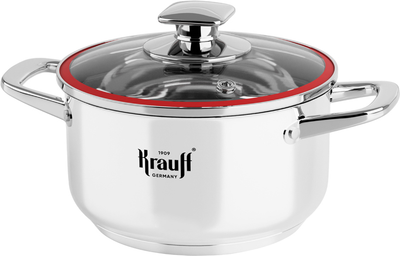 Кастрюля Krauff Smart Сhef со стеклянной крышкой 12 см 0.7 л (26-238-065)