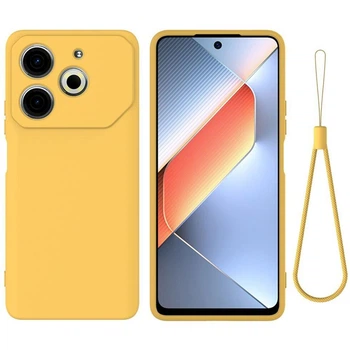 Чохол - накладка Silicone Cover Full для Tecno Pova 6 Neo yellow