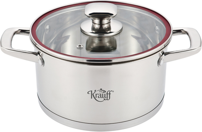 Кастрюля Krauff Prime Chef со стеклянной крышкой нержавеющая сталь 16 см 2 л (26-238-038)