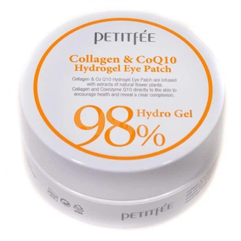 Гідрогелеві Патчі Для шкіри навколо очей З Колагеном та Коензимом Petitfee Collagen 98% & Co Q10 Hydrogel Eye Patch 60 Шт