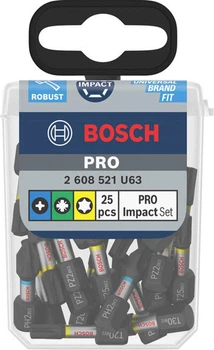 Набор ударных бит Bosch PRO Impact PH, PZ, Torx 25 мм, 25 шт (2608521U63)