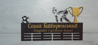 Медальниця карате Саша 50смх35см коричнева (Medalnutsa-0602-545)
