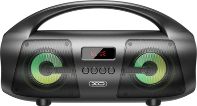 Акустична система XO F40 War Drum Portable Bluetooth LED FM Чорна (XO-F40-BK)