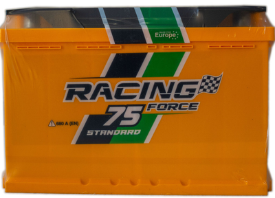 Акумулятор 75 зворотня (+ справа) 680А Force Racing Standart