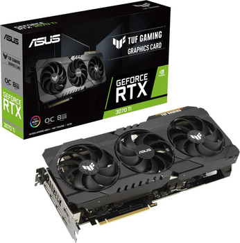 Видеокарта Asus PCI-Ex GeForce RTX 3070 Ti TUF Gaming Edition OC 8GB GDDR6X (256bit) (1815/19000) (3 x DisplayPort, 2 x HDMI) (TUF-RTX3070TI-O8G-GAMING)