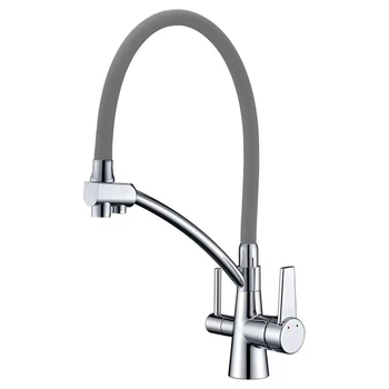 Смеситель для кухни на две воды GAPPO G4398-17 серый/хром