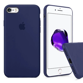 Чохол Silicone FULL case для IPhone 6 Plus/6s Plus Dark blue темно синій