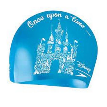 Шапка для плавания SLOGAN PRT CAP JU Speedo 8-08386F301 голубой, белый, OSFM