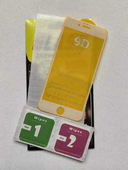 Защитное стекло Glass 9H для iPhone 6 с белой рамкой