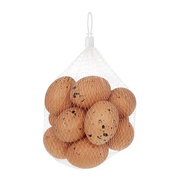 Декорация Яйцо для пасхальных композиций Flora коричневое (12 шт.) 42032