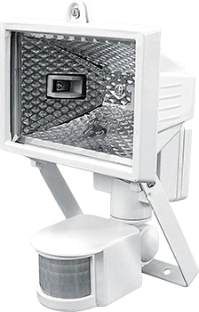 Прожектор галогенный 500W 220V R7s IP54 185x135x165mm с датчиком движения белый [l003011] E.NEXT e.halogen.move.500.white