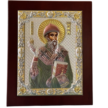 Серебряная икона Prince Silvero Спиридон Тримифунтский MA/E1811BX-C 18х22 см