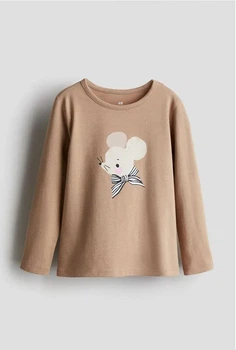 Реглан бежевый Мышка H&M 98-104см (400099529)