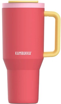 Термокружка Kambukka Rio Pink Papaya 950 мл Коралова з жовтим (11-08002) (5407005144312)