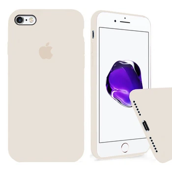 Чехол Silicone FULL case для IPhone 6 Plus/6s Plus Antique white бежевый