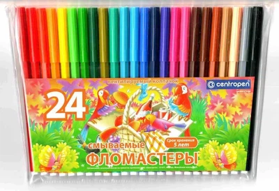Фломастери Centropen Птахи 24 кольори (7790 24ЕТ)