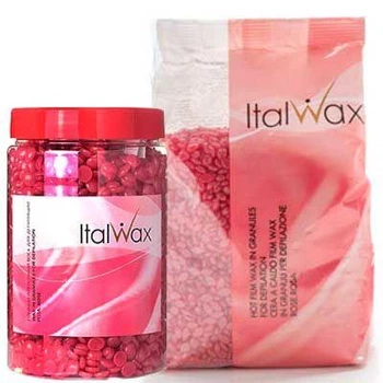 Воск в гранулах горячий Роза Ital Wax прозрачный экстра-эластичный 1 кг
