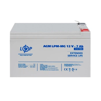Акумулятор LogicPower LPM-MG 12V 7Ah мультигелевий для ДБЖ, 800 циклів, герметичний (LP6552)