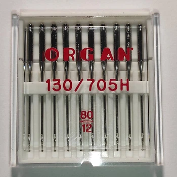Голки швейні універсальні ORGAN №80 пластиковий бокс 10 штук для побутових швейних машин (6994)