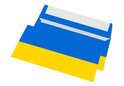 Конверты ДЛ SKL Желто - голубой 100 шт 110 х 220 мм. (2240_UKR)