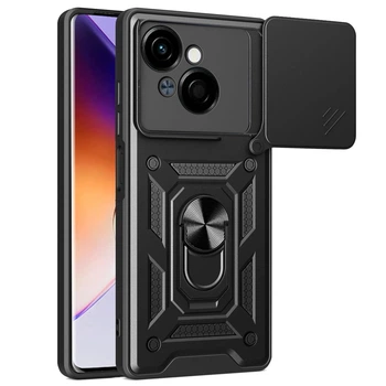 Чехол Fiji Camera Defence для Tecno Spark Go 1 (KL4) бампер с защитой камеры и подставкой Black