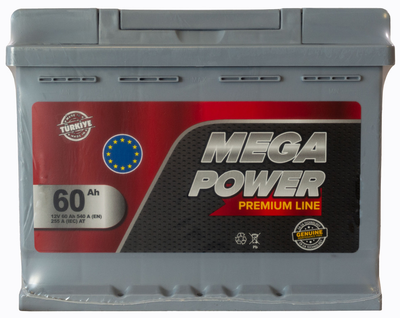 Акумулятор 60 пряма (+ зліва) 540A Megapower (Туреччина)