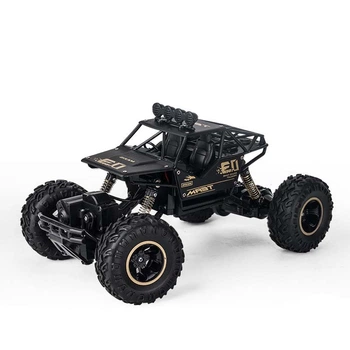 Гоночна повнопривідна машинка позашляховик-баггі 1:16 Rock Crawler на радіокеруванні з пультом (6141) Чорна
