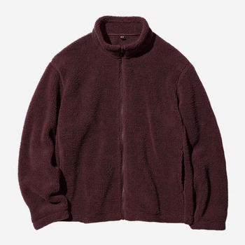 Куртка Шерпа демисезонная мужская Uniqlo 118475694 L Бордовая ( 1159831519)