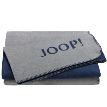 Плед JOOP! Uni-Doubleface Полуторний, 150x200 см Серебристо-синий