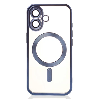 Чехол для iPhone 16 Plus Magsafe Shining Matte Series Blue Titanium