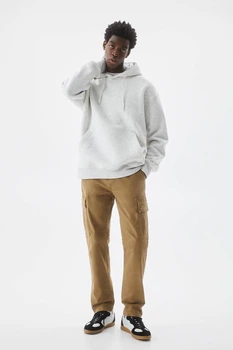 Штани Pull & Bear темно-бежевий TLKXF280 34
