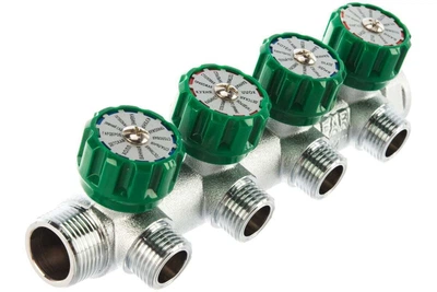 Регулирующий коллектор FAR 4 отвода 1"x3/4" (FK 3824 134)