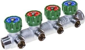 Регулюючий колектор FAR з 4 відводами 3/4"x1/2" FK 3824 3412TP