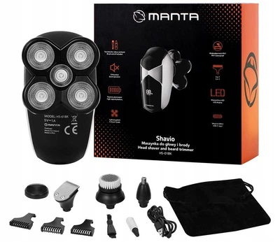Электробритва Manta HS-01BK с насадками Черный