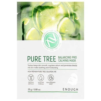 Тканинна маска з екстрактом чайного дерева Enough Pure Tree Balancing Pro Calming Mask 25g