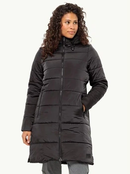 Куртка зимова довга жіноча Jack Wolfskin Eisbach Coat W 1206981-6350 S Темно-сіра (4064993517804)